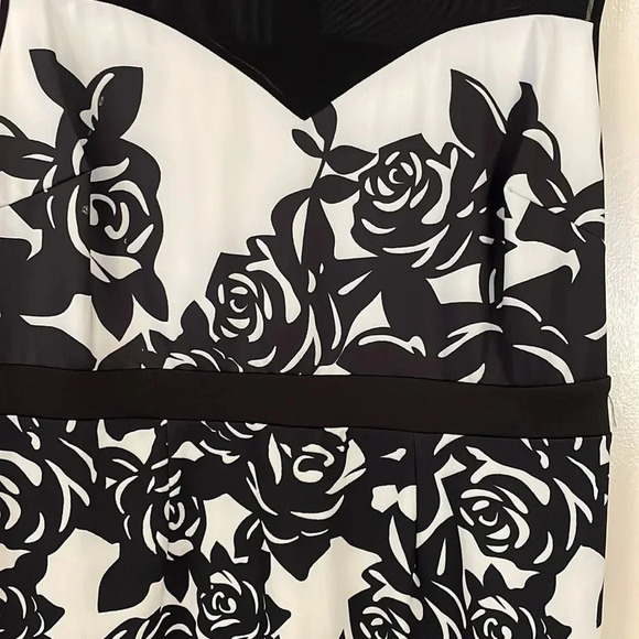 Nextmia Flirty Dress Black/White Sz 16 - Picture 2 of 5